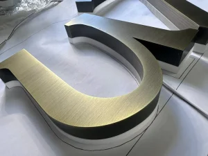 Outdoor Metal Alphabet Letters Logo Decorative Laser Cutting Stainless Steel Brass Arabic Metal Wall Letters for Business Shop