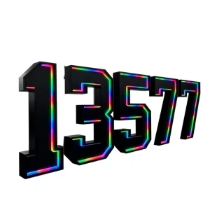 Outdoor Neon LED Marquee Number Sign Stainless Steel Metal Letters for Wedding Shops Home Decor Birthday