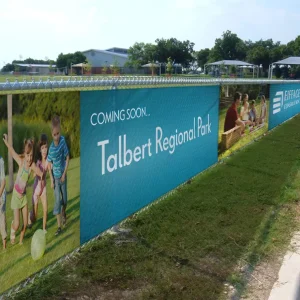 Outdoor PVC Material Custom Logo Mesh Fence Banner