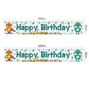 Outdoor Pattern Custom 300x50cm Polyester Birthday Banners Party Decoration Vinyl Roll Hanging Advertising Banner