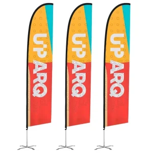 Outdoor Personalized Double-Sided Beach Flag Windproof Flying Banner Knife Flag for Roadside