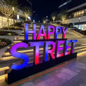 Outdoor Personalized RGB Super Letter Sign Full Color Led Programmable Sign Illuminated 3D Letter Advertising Logo