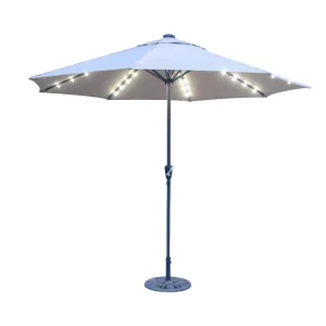 Outdoor Printing Sun Umbrella Advertising Garden Beach Solar Patio Umbrella With LED