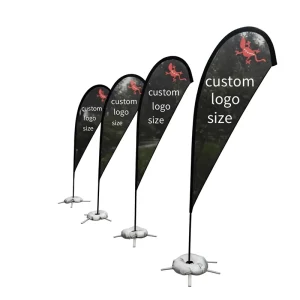 Outdoor Promotion Feather Flag Pole Kit Teardrop Banners Factory OEM Customized Advertising Beach Events Fast Shipping