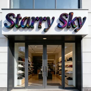 Outdoor Punching Perforated 3D Starry Sky Letters Sign Custom Waterproof Starry Sky Letters LED Signboard