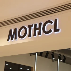 Outdoor Rated Stainless Steel Backing Stainless Steel Illuminated Sign for Shop Rooftop Coastal Area Indoor Decor