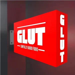 Outdoor Single Side Double Rectangular Frame Box Letter Sign Illuminated Led Acrylic Light Box Signs
