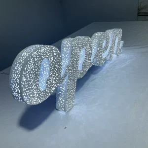Outdoor Starry Night 3D Illuminated Signage Custom LED Logo for Business