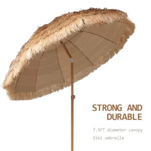 Outdoor Sun Protection Parasol Grass Umbrella Thatch Cover Beach Umbrella for Beach Garden or Resort Use