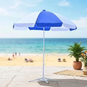 Outdoor Sun Umbrella with Customized Logo Large Advertising Beach Sunshade Umbrella