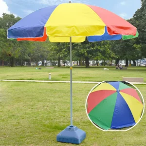 Outdoor Sun Umbrella with Customized Logo Promotional Large Advertising Beach Sunshade Umbrella Sunshade Beach Umbrella