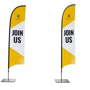 Outdoor Teardrop Pennant Flag Banner Fiberglass Pole Digital Printing Waterproof Polyester Event Promotion Advertising Display