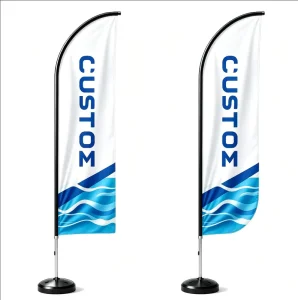 Outdoor Teardrop Pennant Flag Banner Fiberglass Pole Heat Transfer Printed Polyester Event Promotion Advertising Display
