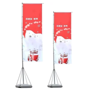 Outdoor Telescopic Advertising Flying Guide Flagpole with Water Tank