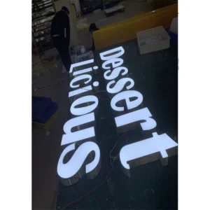 Outdoor Use Aluminium Board Rimless Lighted LED Strips Letter Sign for Hospitals & Companies