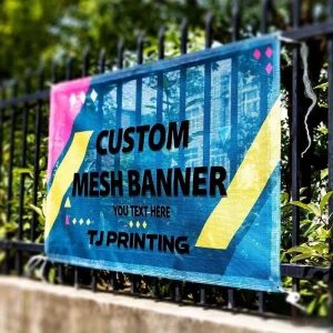 Outdoor Vinyl Mesh Banner for Playground Fence Advertising for Outdoor Promotional Flags Banners