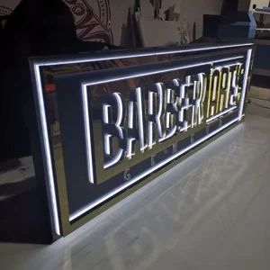 Outdoor Waterproof Customised Advertisement Backlit LED Light Acrylic Letter Sign With Trim