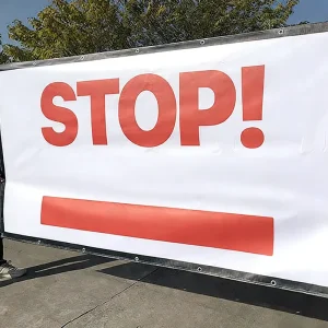 Outdoor Waterproof Portable Promotional Advertising Banner Custom Logo Large Size Hanging PVC UV Printed Full Color Sign