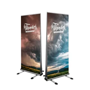 Outdoor Waterproof Retractable Roll Up Banner Stand Display, Banner Stand Rolled Up, China Roll Up Standing Banner