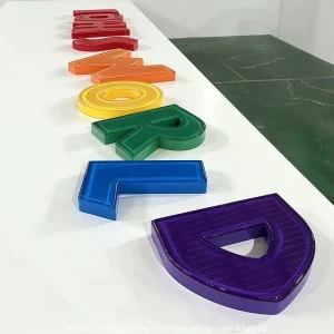 Outdoor Waterproof UV Color Transparent Acrylic Front Illuminated Jelly Letters
