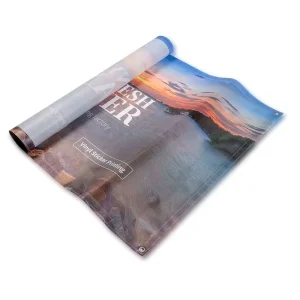 Outdoor Weather Proof Custom Foldable Portable Mesh Banner Digital Printing Flex PVC Vinyl UV Resistant Eco Friendly Advertising