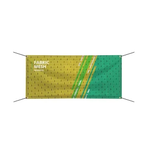 Outdoor Weather Resistant Advertising Polyester Mesh Banner with Scrolling Style Digital Printing Customizable Size