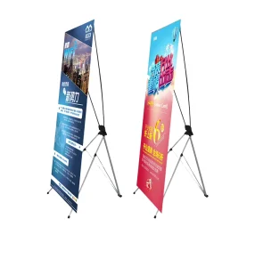 Outdoor X Stand Display Banner for Durable Paper Retail Shop Advertising for Events Packed in a Carton
