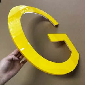Outdoor Yellow Color 3D Crystal Letters Customized Colorful Acrylic Alphabet Letter Sign
