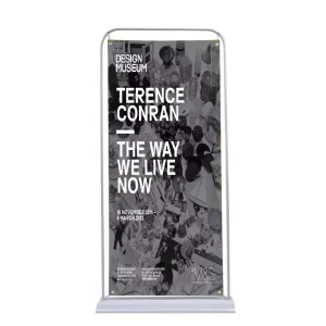 Outdoor advertising display stand iron gate type rack door shape banner 60*160 80*180cm sizes for trade show