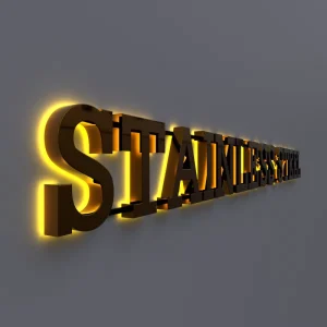 Outdoors Custom Barber Storefront Business Logo Signs 3D Stainless Steel Backlit Acrylic Led Channel Letter Sign