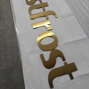 Outdoors Stainless Steel Aluminum Custom Small Metal Letters for Wall Seamless 3D Metal Letter Sign