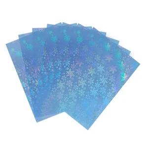 PET Holographic Waterproof Overlay Sheet A4 Water Resist Cold Laminate Film for Waterproof Self Adhesive Stickers