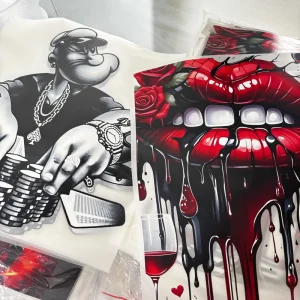 PET Printing Custom T-Shirt Designs DTF Ready Heat Press Stickers Washable Waterproof Transfer Sticker Printing Bags