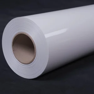 PVC 180 Mic Self Adhesive Waterproof Scratch Resistant Glossy Vinyl Sticker Film Roll Printing Advertising Plastic Film ODM OEM