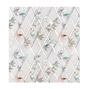 PVC 3D Rainbow Colorful Laser Static Cling Frosted Privacy Explosion proof Hotel Use Decorative Glass Window Sticker