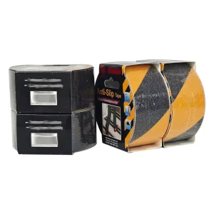 PVC Anti Slip Tape Black Yellow Gray 5m Length Adhesive Sticker for Warning for Stairs Floors Public Areas Antistatic