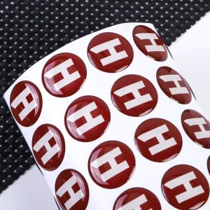 PVC Crystal Drop molded Waterproof Epoxy Printing Glossy Transparent Round Labels Cartoon Stickers Custom logo Labels