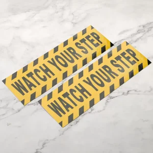 PVC Floor Sticker Black Safety Single Sided Non slip Stickers 30X10cm 30X20cm Anti Slip Stair Step Warning Label