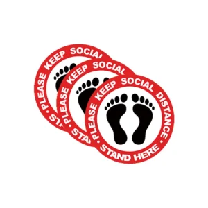 PVC Ground Sticker Frosted Waterproof Anti Slip Customized Text Safety Warning Reflective Floor Sticker
