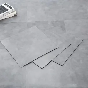 PVC Modern Anti Slip Gray Stone Pattern Self Adhesive Vinyl Flooring Stickers Indoor Rooms Glue Free Waterproof Wear Resistant