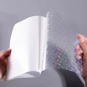 PVC PE PET Self-Adhesive Holographic Laminating Film Clear Translucent Flower Hologram Soft A4 Size Cold Lamination