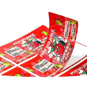 PVC Self Adhesive Custom Sticker Design Roll Type Label Printing Transparent Waterproof Logo Sealing Labels Eight Color Rotary