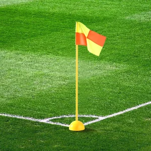 PVC Soccer Training Corner Flags with Turf Base Injection Water Pedestal Football Corner Flag