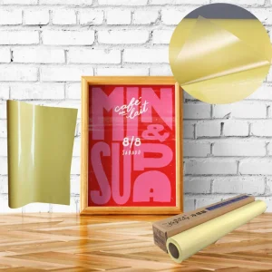PVC Transparent Cold Lamination Film High Glossy Yellow Base Water Resistant for Printing Material