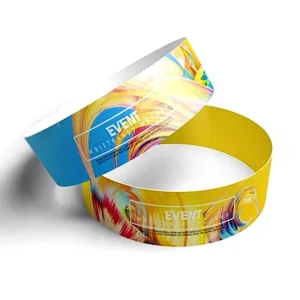Packaging Disposable Wristbands Paper Event Bracelets Adhesive Labels VIP Admission Tickets Offset Printed Made China