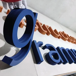 Painted Color Interior PVC Channel Letter 3D Alphabet Letters Custom PVC Sign Logo Plastic Letters