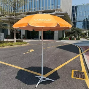 Parasol Patio Outdoor Beach Umbrella Promotional Sunshade and Windproof Portable Camping Umbrella Customized Logo Adjustable