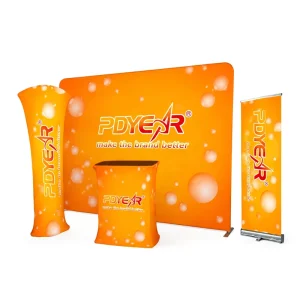 Pdyear Factory Advertising Tension Fabric Backdrop Trade Show Display Exhibition Event Straight Curved Banner Stand Wall