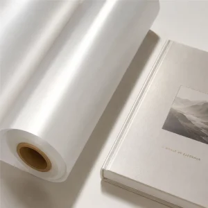 Pearlescent BOPP Film Shimmer Pearl Finish Thermal Lamination 20mic for Cosmetic Gift Box Packaging Supply