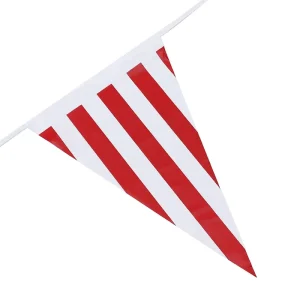 Pennant Flags High Quality Durable Striped Rectangle String Camping Flag Ornament Hanging Bunting Flags Banner Polyester Custom